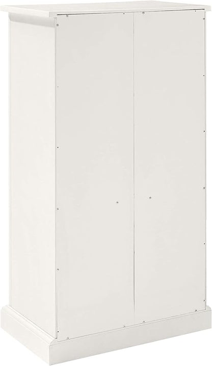 Crosley Furniture Seaside Accent Storage Cabinet, Bar, Buffet for Kitchen, Living Room, or Entryway, White