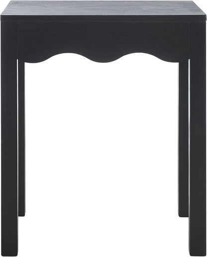 SAFAVIEH Home Collection Lilith Matte Black Square Wave Accent Table