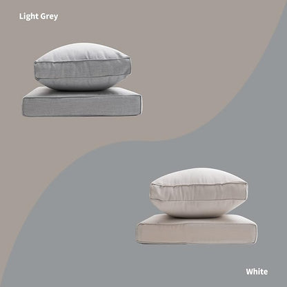 Outdoor Seat Cushion Set for Patio Furniture Deep Seat Chair Cushion Set with Removable Cover,23.6x23.6 Inch,Dark Grey