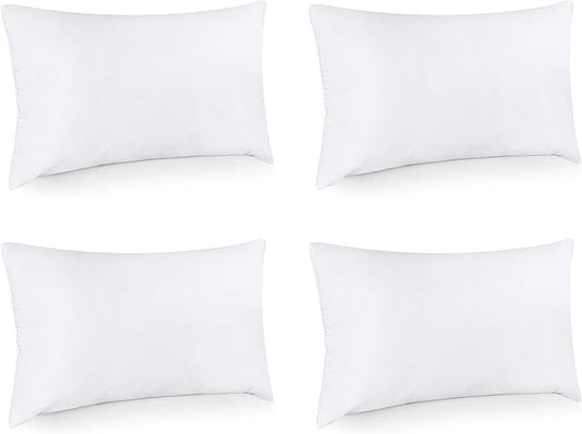 Utopia Bedding Throw Pillows (Set of 4, White), 14 x 22 Inches Pillows for Sofa, Bed and Couch Decorative Stuffer Pillow