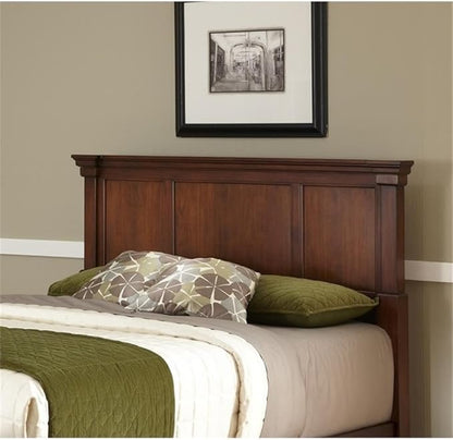 BOWERY HILL Traditional Wood Queen Headboard in Brown Finish