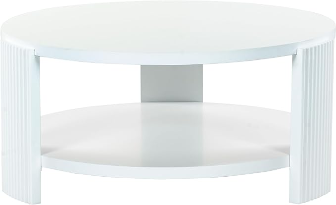 SAFAVIEH Couture Collection Liabella White Round Coffee Table