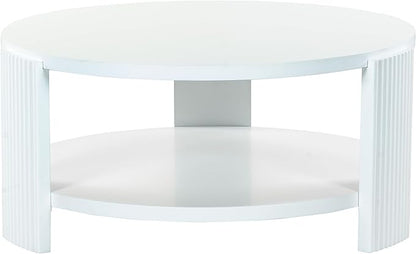 SAFAVIEH Couture Collection Liabella White Round Coffee Table