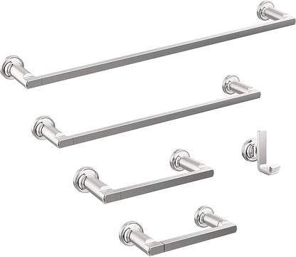 Delta Tetra (1-Pack) Toilet Paper Holder Polished Chrome Tissue Roll Holder for Bathroom Organization and Storage Pivoting Toilet Tissue Holder Wall Bathroom Accessories 78955