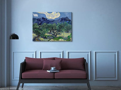 Wieco Art Olive Trees by Van Gogh Classic Abstract Oil Paintings Large Canvas Prints Wall Art Reproduction Artwork Wrapped Landscape Pictures for Living Room Bedroom Home Office Decor