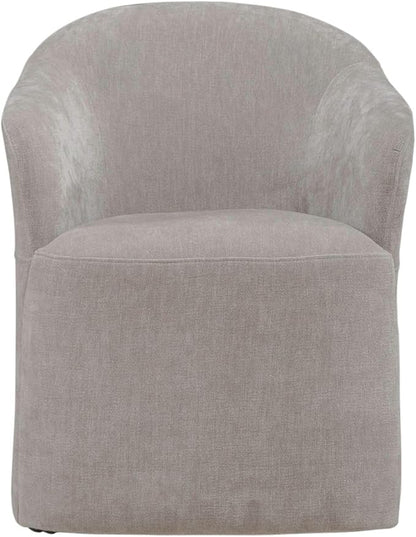 Liberty Furniture Accent Dining Chair with Castors - Squared Arm - Truffle Upholstry