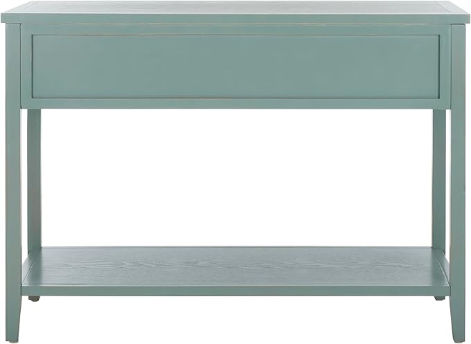 Safavieh Home Collection Aiden Barn Blue 3-Drawer Bottom Shelf Console Table