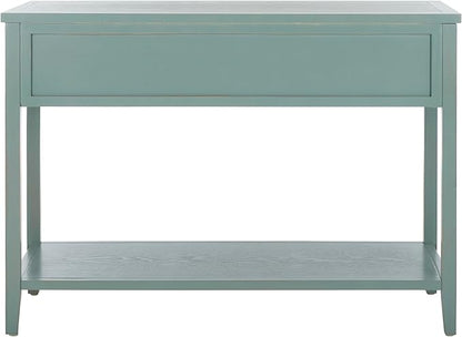 Safavieh Home Collection Aiden Barn Blue 3-Drawer Bottom Shelf Console Table
