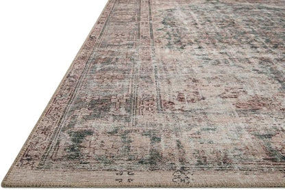 Loloi Amber Lewis Georgie Collection GER-08 Lagoon/Beige 8'-4" x 11'-6", .19" Pile Height, Area Rug