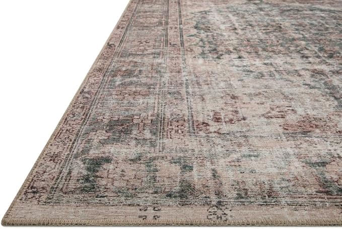 Loloi Amber Lewis Georgie Collection GER-08 Lagoon/Beige 2'-6" x 9'-6", .19" Pile Height, Runner Rug