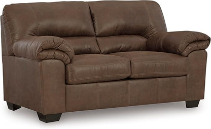 Signature Design by Ashley Bladen Faux Leather Loveseat, Brown