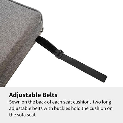 Patio Furniture Sofa Cushion Set Outdoor Living Deep Seating Cushions Thick Foam Replacement Cushion,21.7x21.7 Inch,Medium Grey