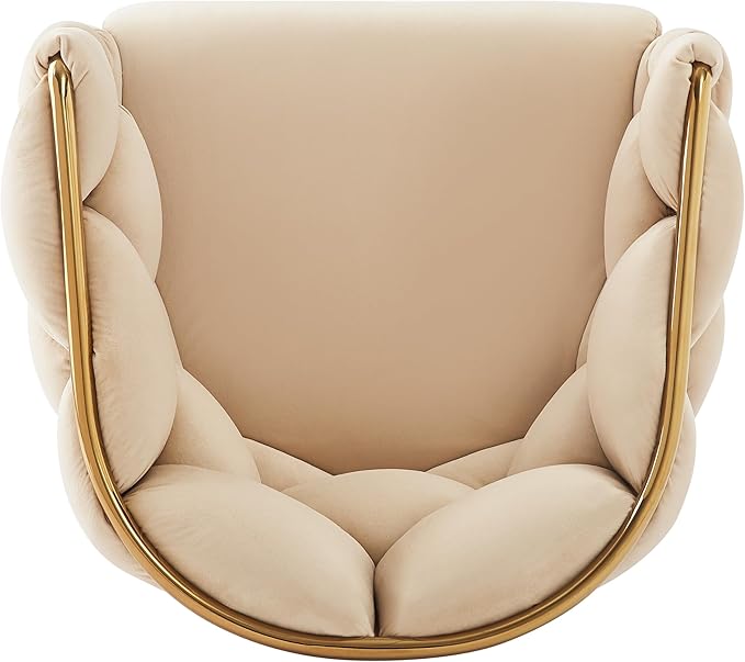 Christopher Knight Home Barrel Counter Stools,Velvet Counter Height Barstools, Modern Luxury Makeup Stool Upholstered Chairs with Gold Legs(Set of 2),Beige