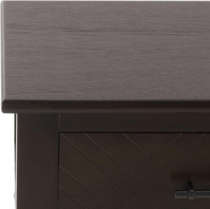 SAFAVIEH Home Collection - Peyton Dark Chocolate Console Table with 3 Drawers and 1 Shelf, Farmhouse Accent Entryway Table (CNS5705E)