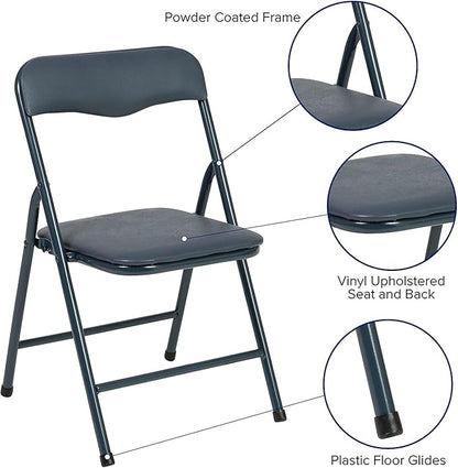Flash Furniture Mindy Kids Navy 5 Piece Folding Table and Chair Set