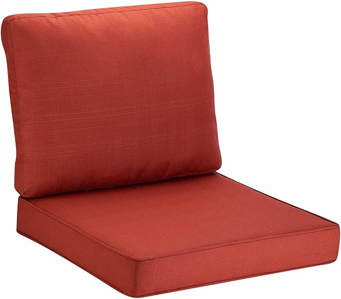 JMGBird Outdoor Chair Cushion Tufted Pillow, Deep Seat Outdoor Cushion Set 19"x19" Seat Cushions for Outdoor Furniture