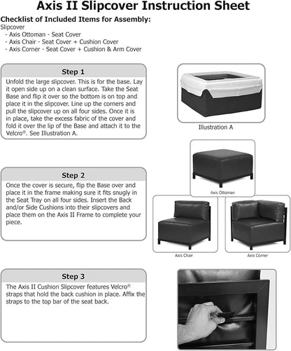 Howard Elliott Axis Chair with Cover for Both Indoor & Outdoor Seating, Cushioned Chair & Seating Titanium Frame Chair for Living Room, Office and Bedroom, 30.5 x 32.5 x 30 Inches, Sterling Chocolate