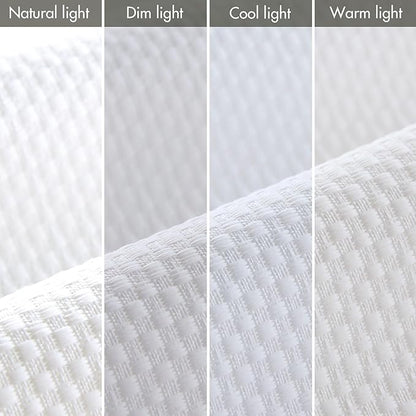 Madison Park Galen Cordless Roman Shade, 23"W x 64"H, Sheen White – Room Darkening, Thermal Insulated, Energy Efficient Window Blind with Subtle Sheen Basketweave Fabric for Privacy