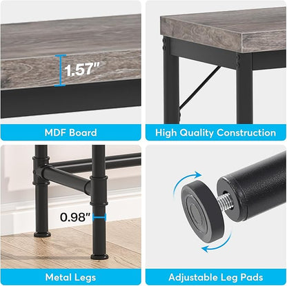 Tribesigns 70.9 Inch Extra Long Console Table for Entryway, Narrow Long Sofa Table Behind Couch, Rustic Grey Hallway Table Industrial Height Bar Table for Living Room