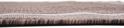 Unique Loom Outdoor Border Collection Area Rug - Soft Border (9' x 12' Rectangle, Brown/ Ivory)