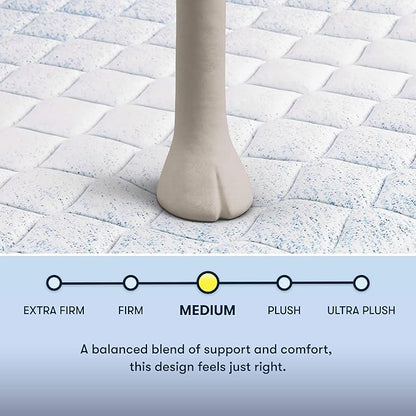 Serta Sleeptrue Medium 12" Twin Hybrid Mattress in a Box, Cooling, Breathable, and Pressure Relieving - 100 Night Trial, CertiPUR-US Certified and 10 Year Limited Warranty