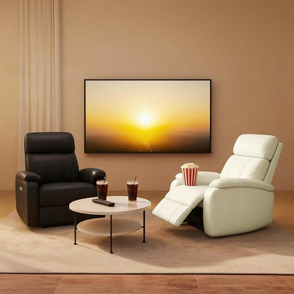FLEXISPOT X3 Power Recliner Chair, Adjustable Electric Recliner with USB Port, Thick Cushion & Padded Back, Comfortable Faux Leather Chair for Adults, Living Room, Nursery, Home Theater (White)