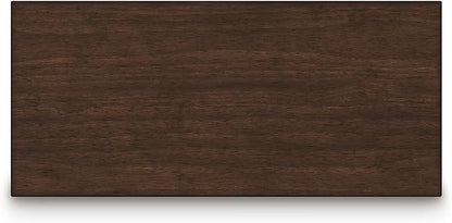 Signature Design by Ashley Taffenbrook Farmhouse 5-Drawer Chest with Felt-Lined Top Drawer and Easy Glide for Bedroom, Dark Brown