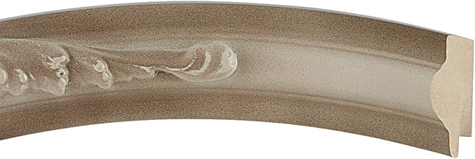 OVALCREST Oval Beveled Wall Mirror for Home Decor - Florence Style - Taupe - 28" x 24"