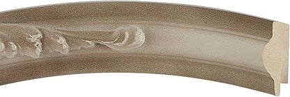 OVALCREST Oval Beveled Wall Mirror for Home Decor - Florence Style - Taupe - 34" x 24"