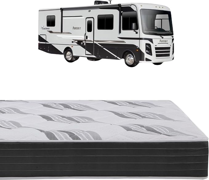 Roam 2.0 RV 12" Hybrid Mattress with Gel Memory Foam, RV King 70x80 Mattress, Luxury Medium Feel Made in USA