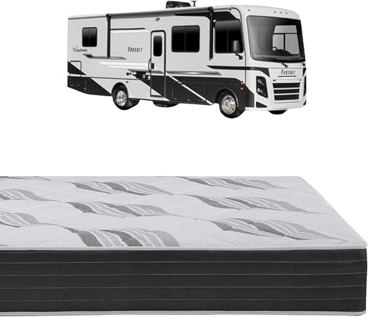 Roam 2.0 RV 12" Hybrid Mattress with Gel Memory Foam, RV Short Queen 60x74 Mattress, Luxury Medium Feel Made in USA