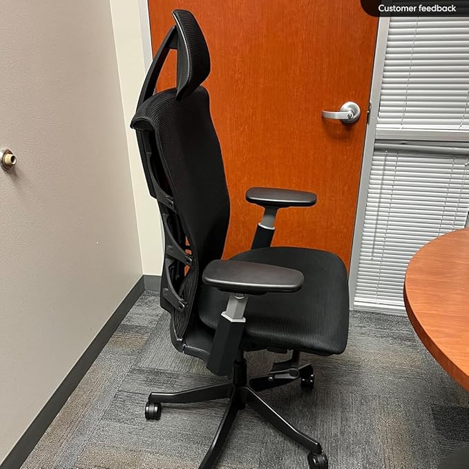 AUTONOMOUS ErgoChair Ultra 2 Ergonomic Office Chair Mesh Black Adjustable Lumbar Support, Rolling Swivel - Home office Desk Chairs with Headrest & Arms - Ergonomic Desk Chair Comfy for Gaming & Office