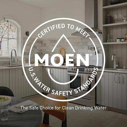 Moen Gibson Chrome Two-Handle Centerset High Arc Modern Bathroom Faucet with Drain Assembly, 6150