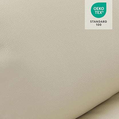 MCombo Oversized Power Lift Recliner Chair for Elderly, Lift Chair with Heat and Massage for Big and Tall, USB&Type C Ports, Cup Holders, Faux Leather R7510 (Cream White, Large-Wide)