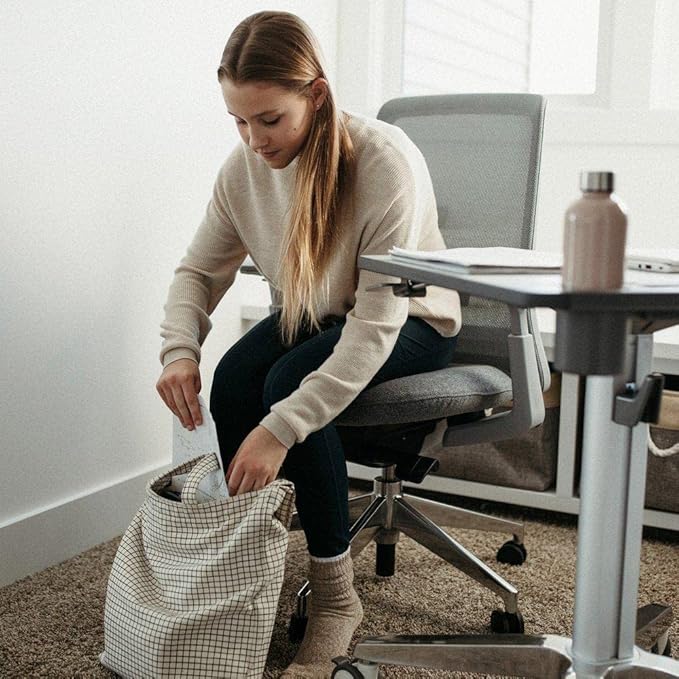 Haworth Soji Office Chair with Ergonomic Adjustments and Lumbar Support, Flexible Mesh Back (Mist)