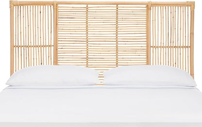 SAFAVIEH Home Collection Falyn Natural Rattan Rectangle Queen Size Headboard