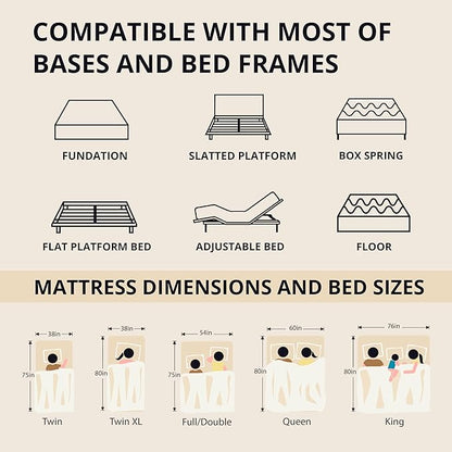 EGOHOME 14 Inch Twin XL Memory Foam Mattress for Back Pain, Cooling Copper Gel Bed in a Box, Foam Made in USA, CertiPUR-US Certified, Therapeutic Medium Firm,Daybed 38x80x14 Black