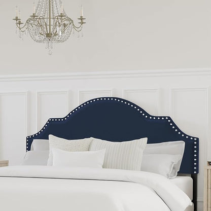 Hillsdale, Cynthia Upholstered Full/Queen Adjustable Headboard, Navy