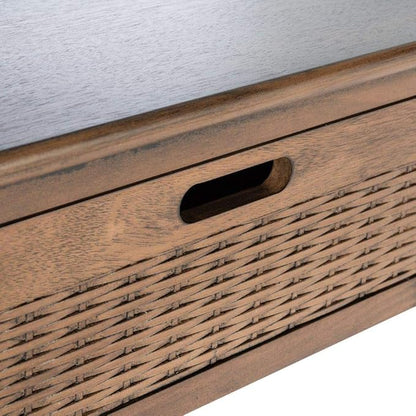 SAFAVIEH Home Collection Landers Brown 3-Drawer Console Table CNS5711C