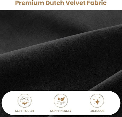 SHA CERLIN Queen Bed Frame, Dutch Velvet Upholstered Platform Bed, Vertical Channel Tufted Adjustable Headboard, Low Profile Bed Frame, No Box Spring Needed, Easy Assembly, Black
