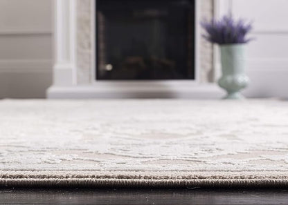 SAFAVIEH Reflection Collection Runner Rug - 2'3" x 8', Beige & Cream, Non-Shedding & Easy Cleaning, Ideal for Living Room, Bedroom (RFT665A)