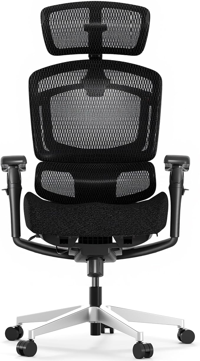 FLEXISPOT ErgoX-PRO Ergonomic Office Chair Black – 5D Lumbar, 7D Armrests, 4D Headrest, 551LB Capacity, Cloudtech Cushion – Office, Gaming, Bedroom
