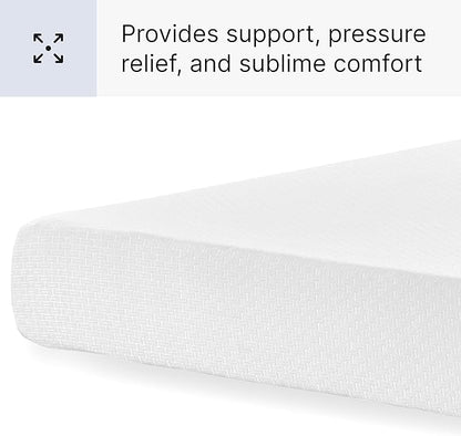 Signature Design by Ashley Full Size 8 Inch Medium Firm Charcoal Gel & Green Tea Infused Memory Foam Mattress for Pressure Relief, Fiberglass Free, Mattress In A Box