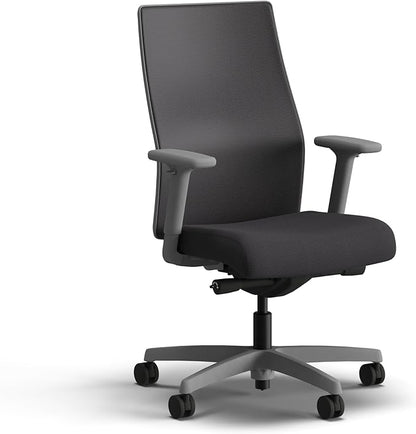HON Ignition 2.0 Mid Back Task Chair, Spectrum Mesh, Advanced Synchro-Tilt Control, Office Chair with Lumbar Support, Height and Width Adjustable Arms, Titanium Frame, Onyx