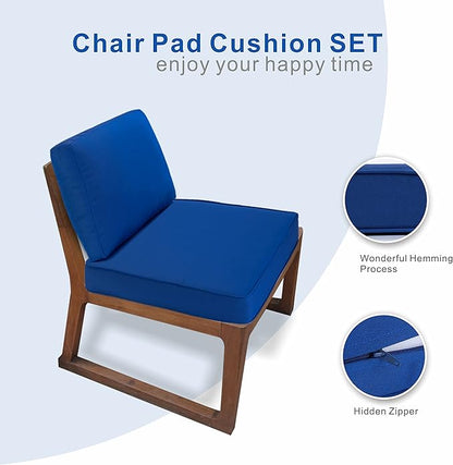 JMGBird Outdoor Seat/Back Chair Cushion Tufted Pillow, Indoor Deep Seat Chair Cushion Set 22"x22"