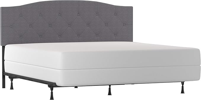 Hillsdale Provence Upholstered, King/Cal King Headboard with Frame, Glacier Gray