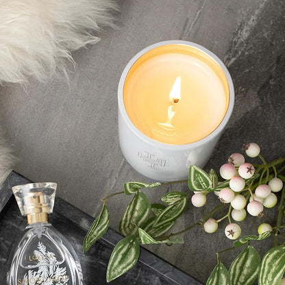 Lollia Snowdrop Luminary, 11 oz, 312 g, Winterberry & Cashmere Scented Soy Candle, 70 Hour Long Lasting Burn Time, Luxury Home Fragrance & Aromatherapy Decor