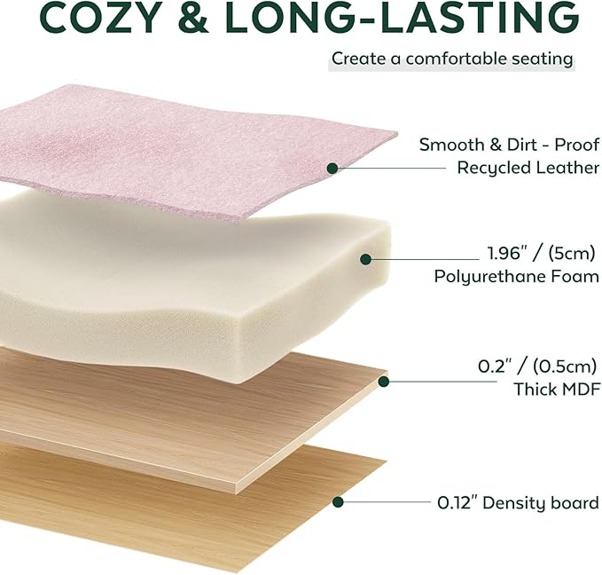 17.7" Ottoman with Storage, Square Storage Ottoman for Dorm, Velvet Ottomans with Legs for Living Room, Bedroom, Pink