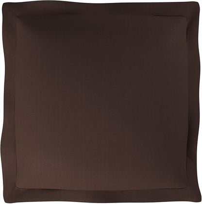 Howard Elliott Scroll Puff Ottoman Chair With Cover, Multipurpose Alternate Seating Footstool Chair with Titanium Frame, Patio Furniture for Camping, Home, Indoor & Outdoor, Sterling Chocolate