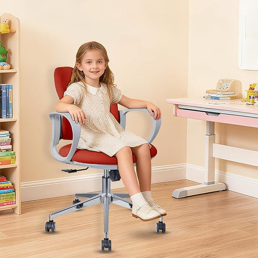 Ergonomic Office Chair Desk Chair Dual-backrest Computer Chair with Flexible Lumbar Support and Adjustable Height, 500lbs Extra Wide Seat with Wheels, for Home & Office Use Red
